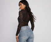 Body en maille strass et perles Glam Goals